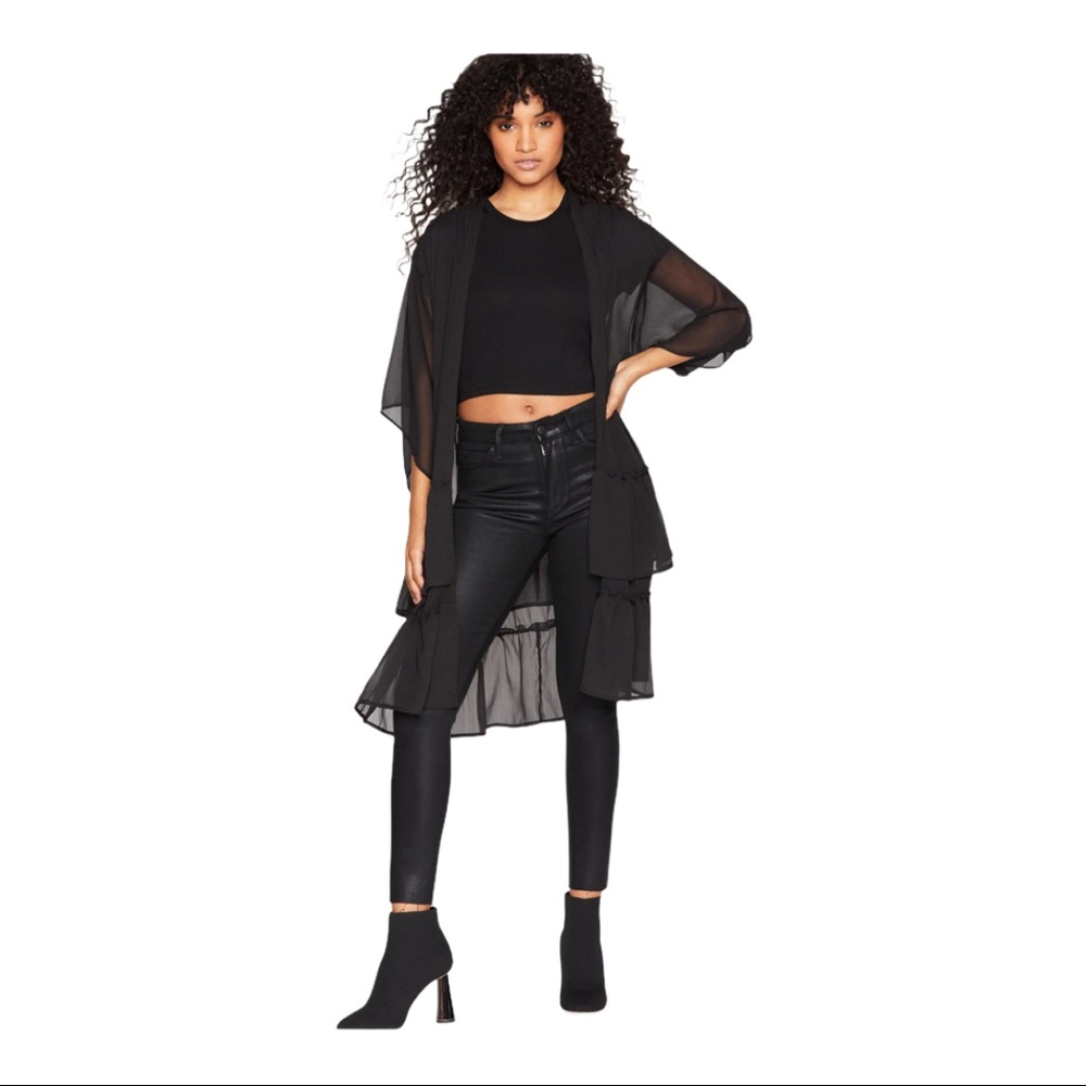BCBGeneration  RUFFLE KIMONO ROBE - Picture 2 of 11